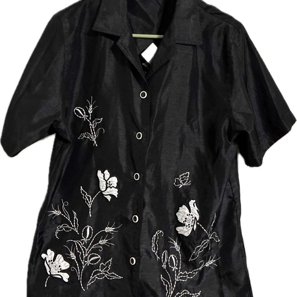 N-Touch Black Floral Shirt Medium